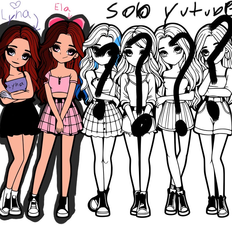 a group of girls realistic