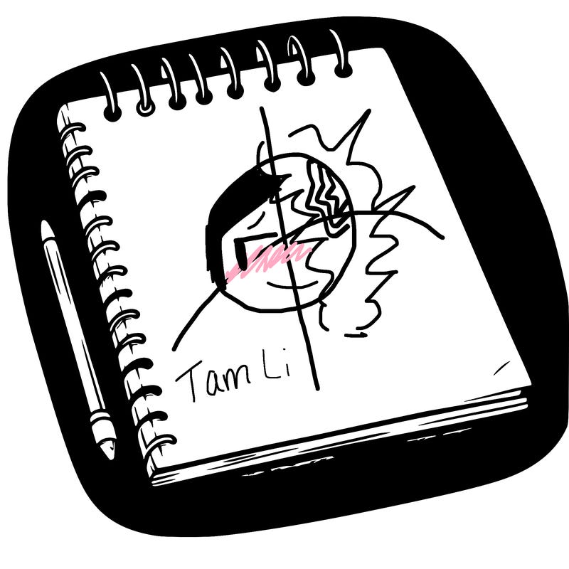 a blank sketch pad