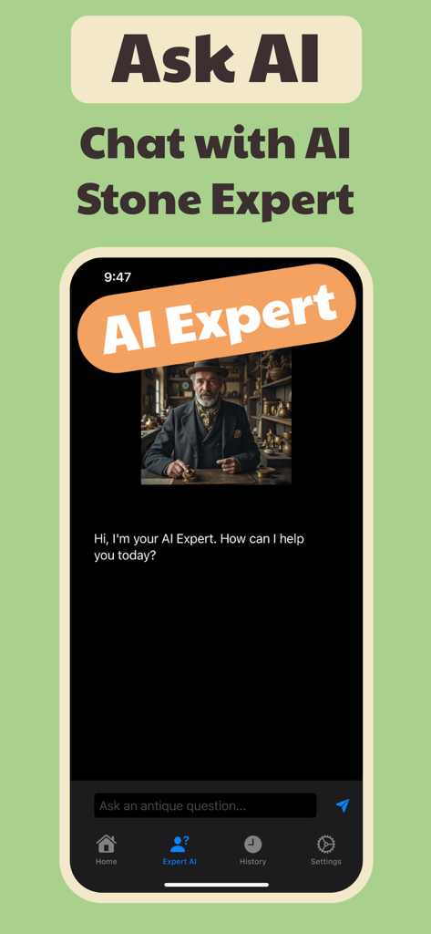 Tree Identifier・Nature Scanner - Screen showing the Ask AI chat feature to interact with an AI nature expert in the Tree Identifier app.
