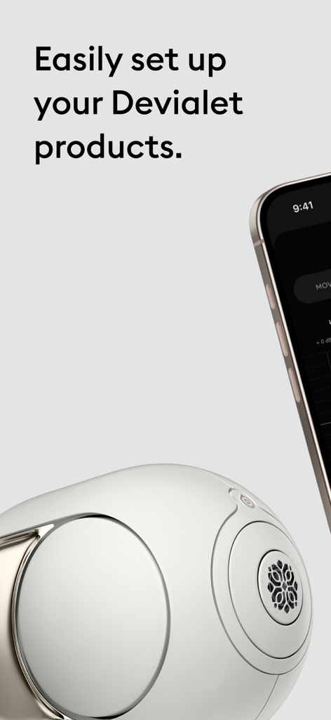 Devialet - Setting up a Devialet Phantom speaker using the mobile app interface