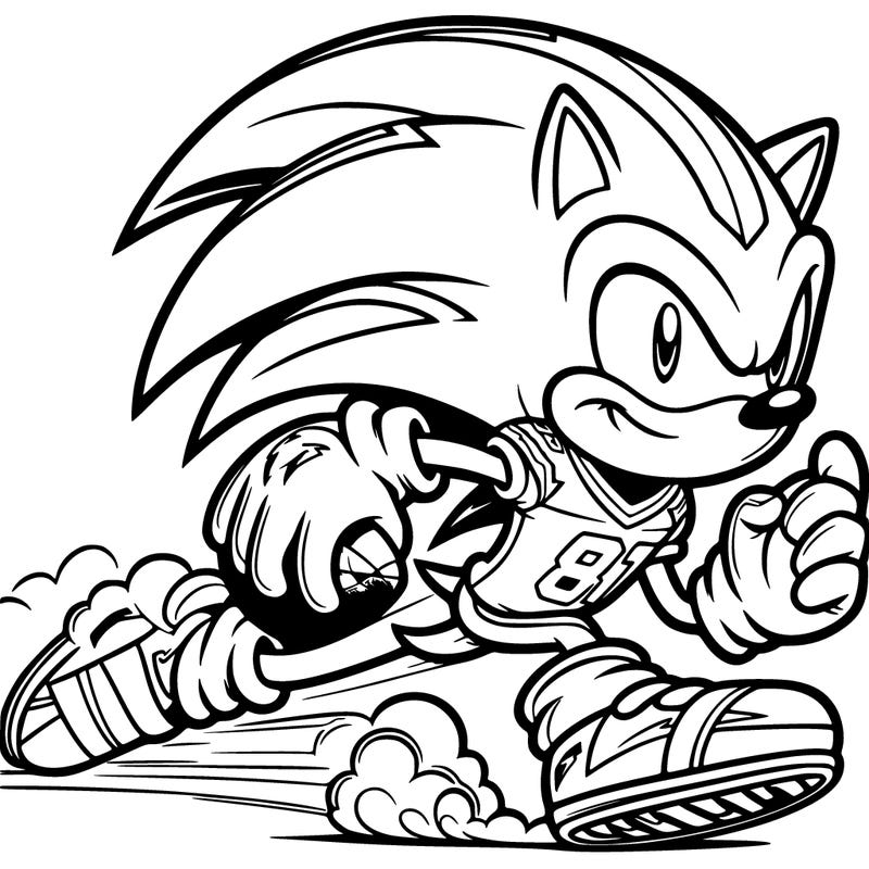 sonic as a football player on the chargers teem