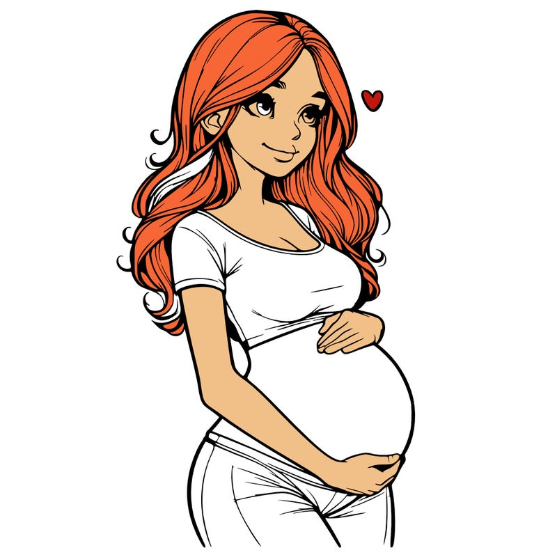 realistic pregnant girl