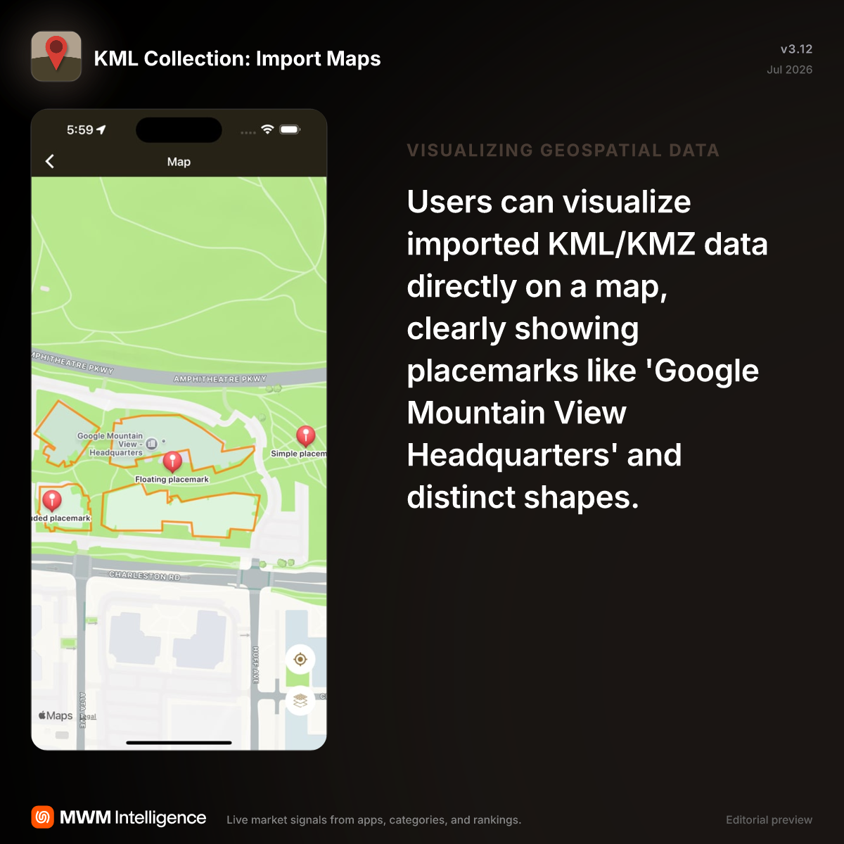 KML Collection: Import Maps - Travel App | MWM
