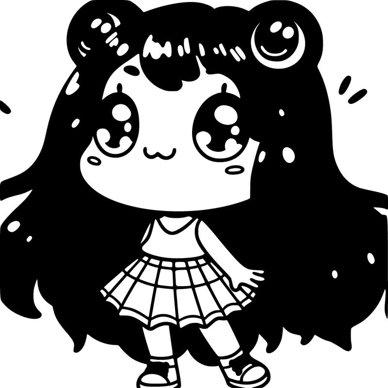 frog girl with green hair