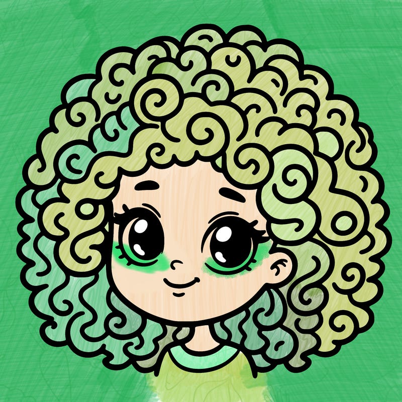curly hair girl