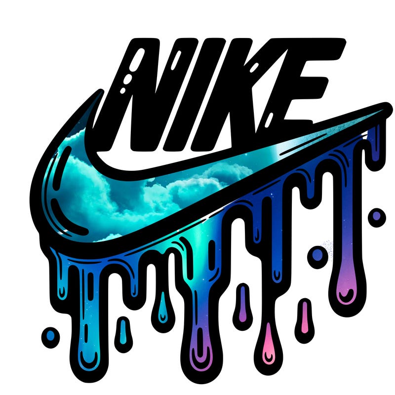 dripping nike logo