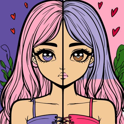 realistic girl split