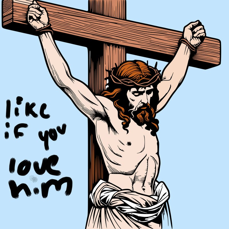 jesus realistic on the cross