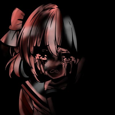 anime girl crying