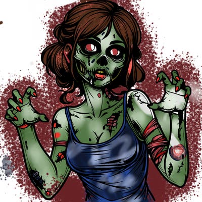 realistic zombie girl