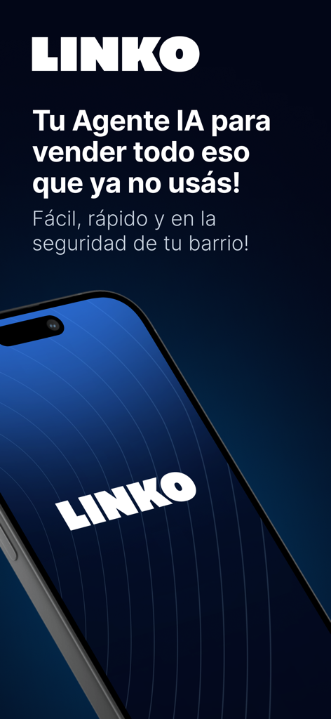 Schermata di avvio dell'app Linko per la vendita locale assistita dall'IA in spagnolo