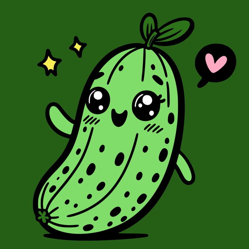 cute, cucumber
