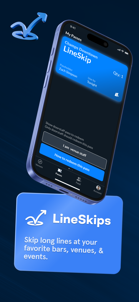 LineLeap - Digital pass on the LineLeap app to skip lines at bars and venues