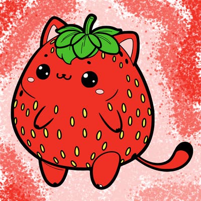 strawberry cat
