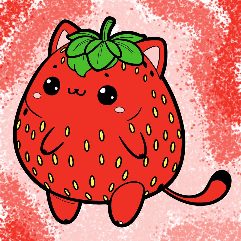 strawberry cat