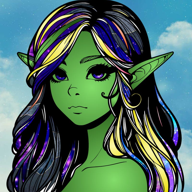 elf girl realistic dark fantasy