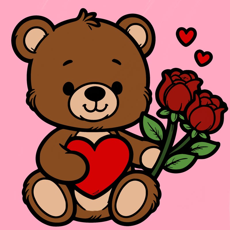 teddy bear a holding heart