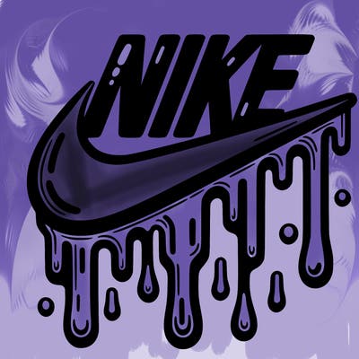 dripping nike logo