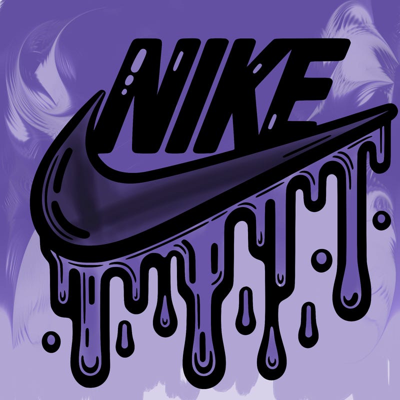 dripping nike logo