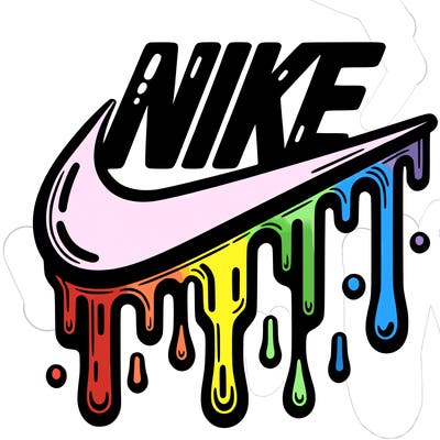 dripping nike logo