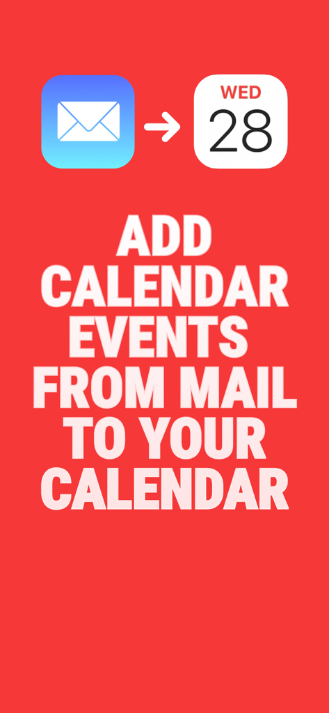 Import ics files : ICSKit - Grafik, die den Prozess des Hinzufügens von Kalenderereignissen aus einer E-Mail zu einem Kalender zeigt