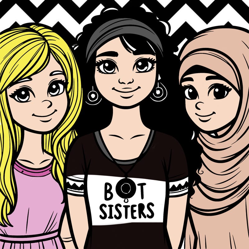 three sisters with a best sisters necklace