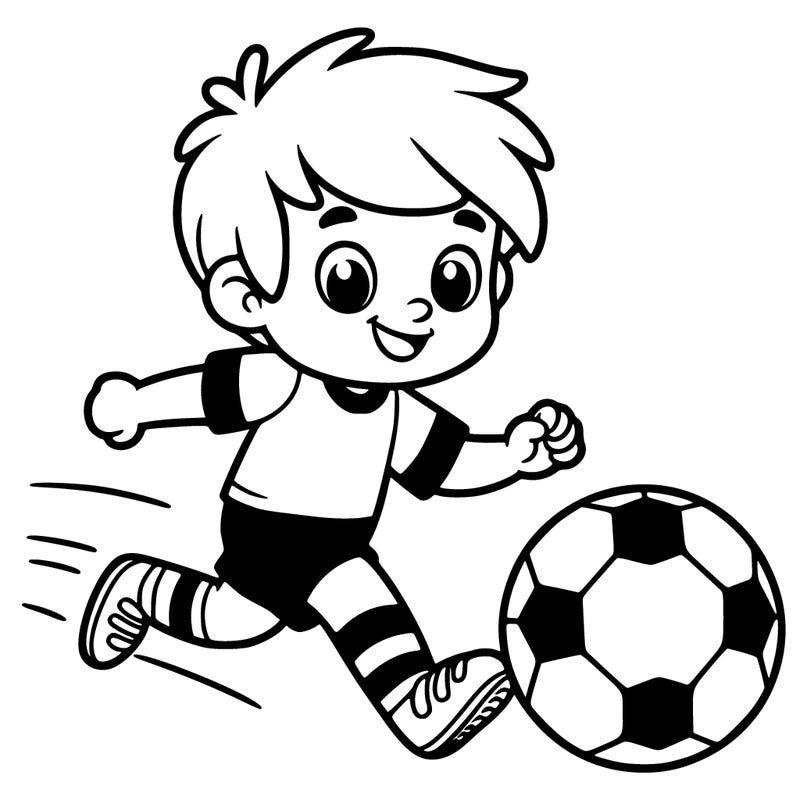 boy playing soccer