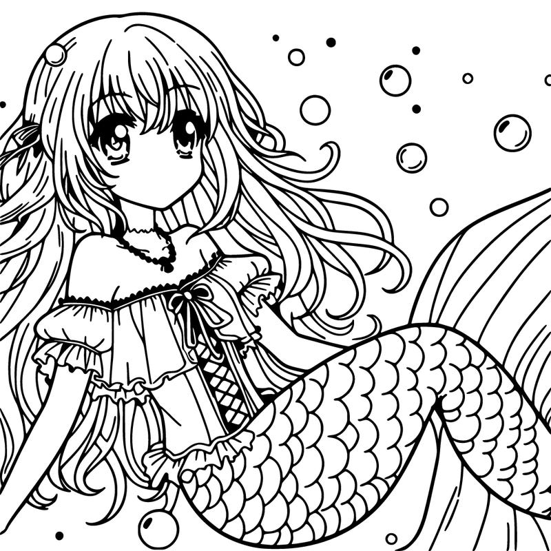 anime mermaid