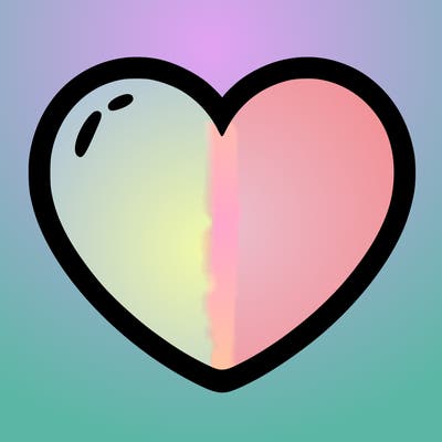 a blank heart