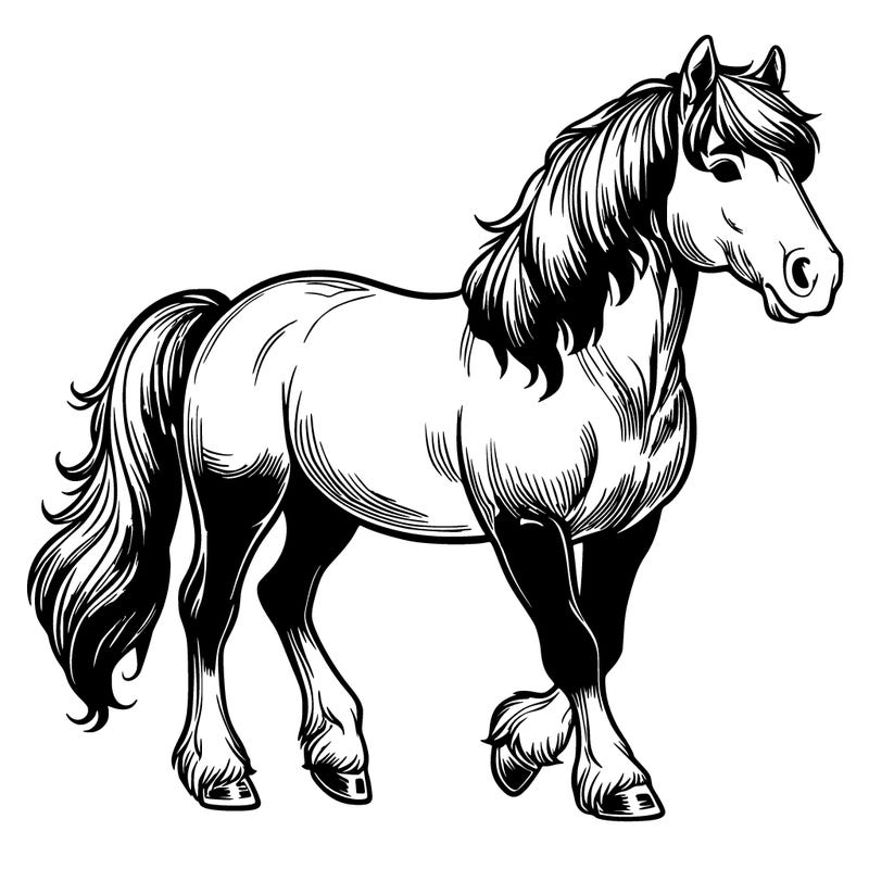 realistic  horse