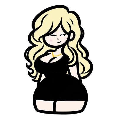 curvy woman with hair