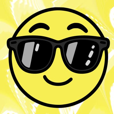 emoji with sunglasses