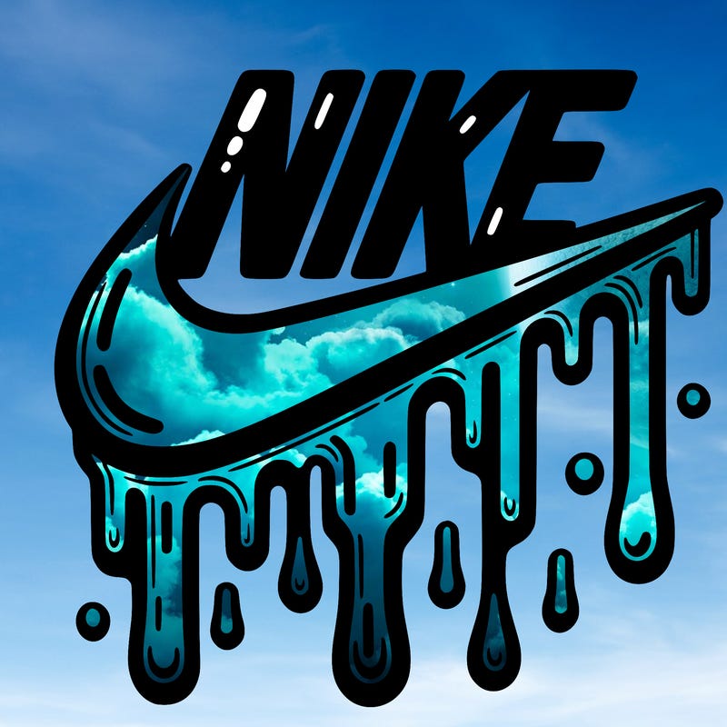 dripping nike logo
