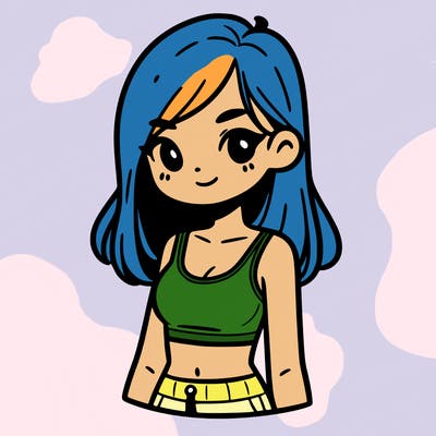 girl with crop top