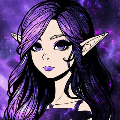 elf girl realistic dark fantasy