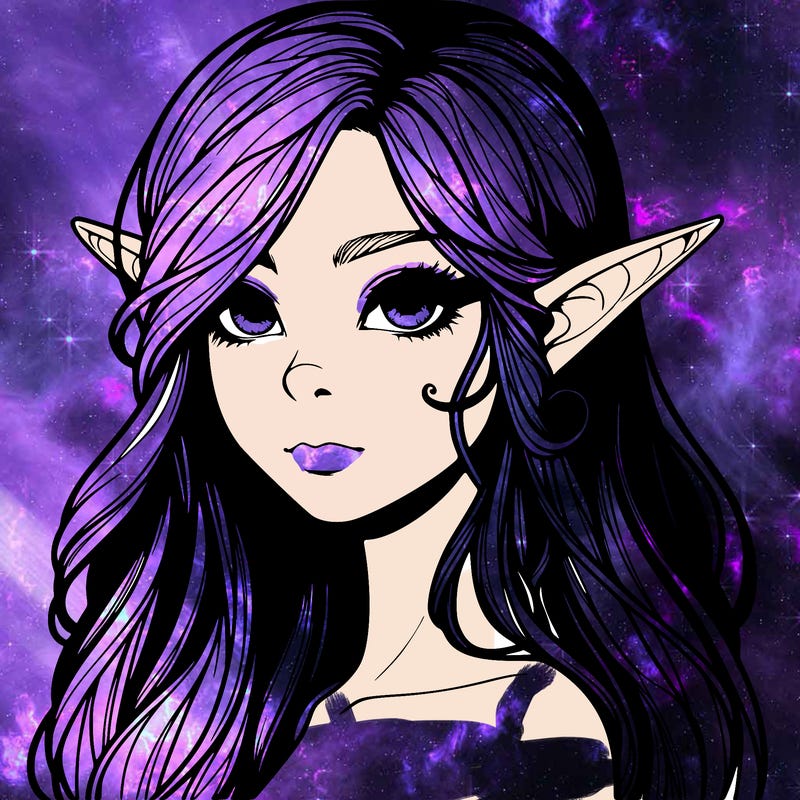 elf girl realistic dark fantasy