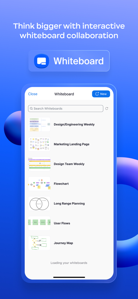 Zoom Workplace for Intune - Zoom Workplace for Intune 모바일 앱의 대화형 화이트보드 메뉴