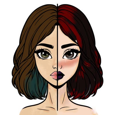 realistic girl split