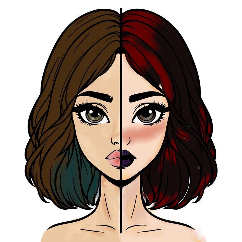 realistic girl split