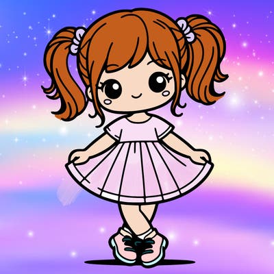 easy to draw little girl