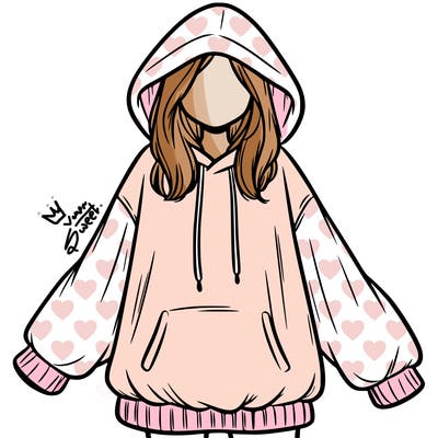 girl in oversized hoodie