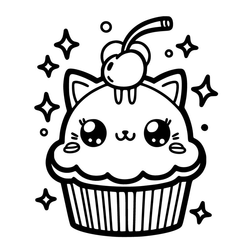 cat cupcake kawaii
