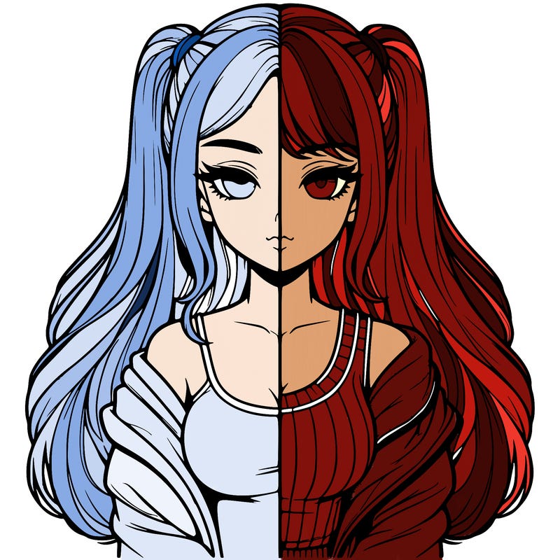 realistic girl split