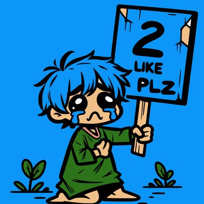 small poor toddler crying with sign that says 2 like plz