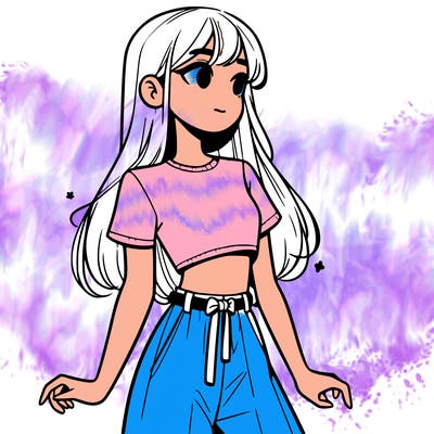 girl in a cute crop top