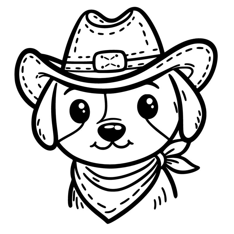 dog a cowboy hat