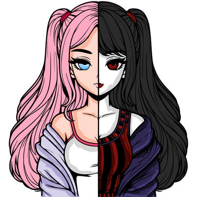 realistic girl split