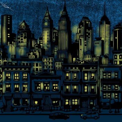realistic cityscape