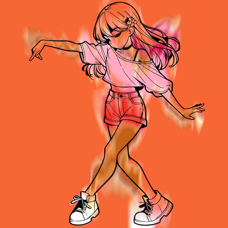 realistic girl danceing