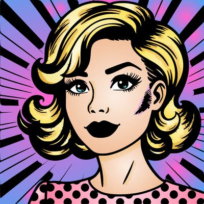 retro pop art girl